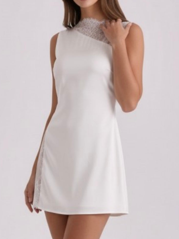 Ivory Lace Affair Mini Dress