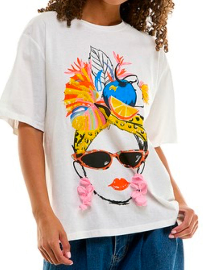 Tropical Gal Oversized Tee