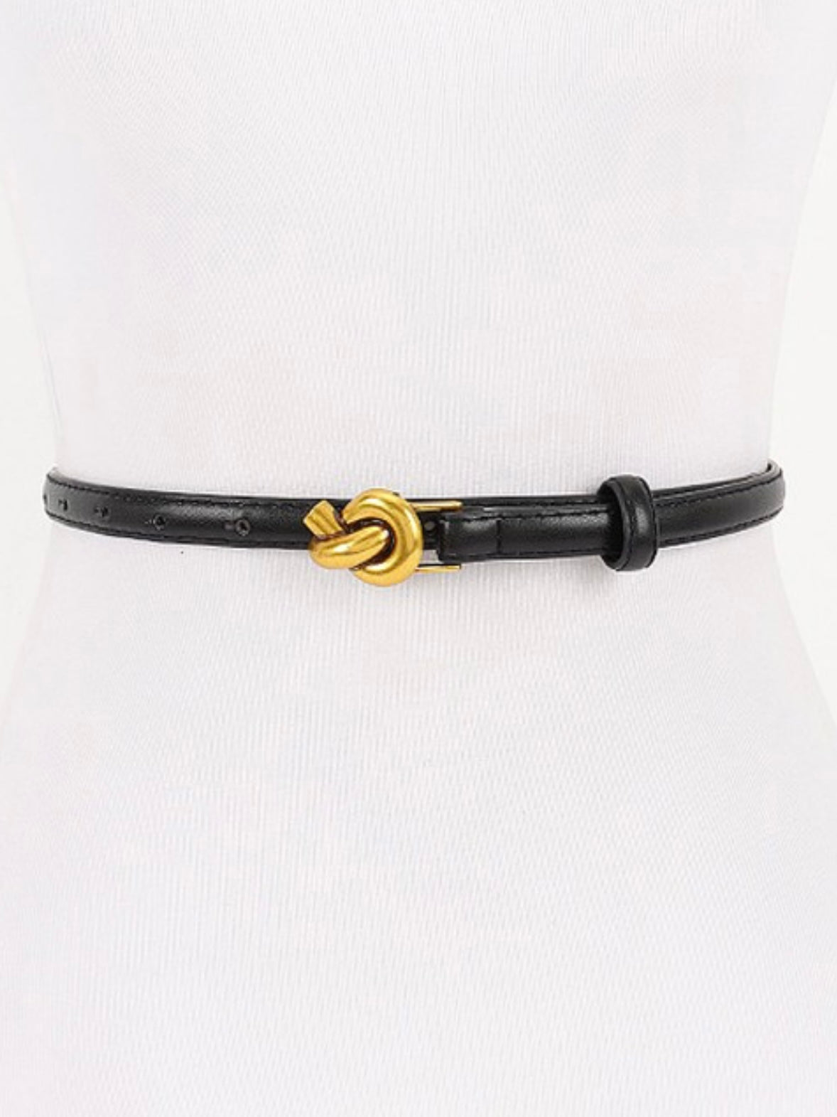 Gold Knot Detail Thin Belt