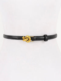 Gold Knot Detail Thin Belt