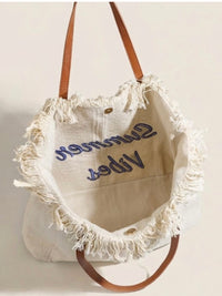 Summer Vibes Fringe Tote Bag