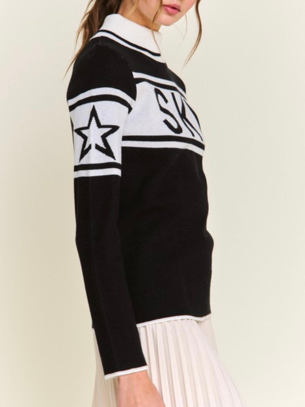 Mock Neck Ski Sweater