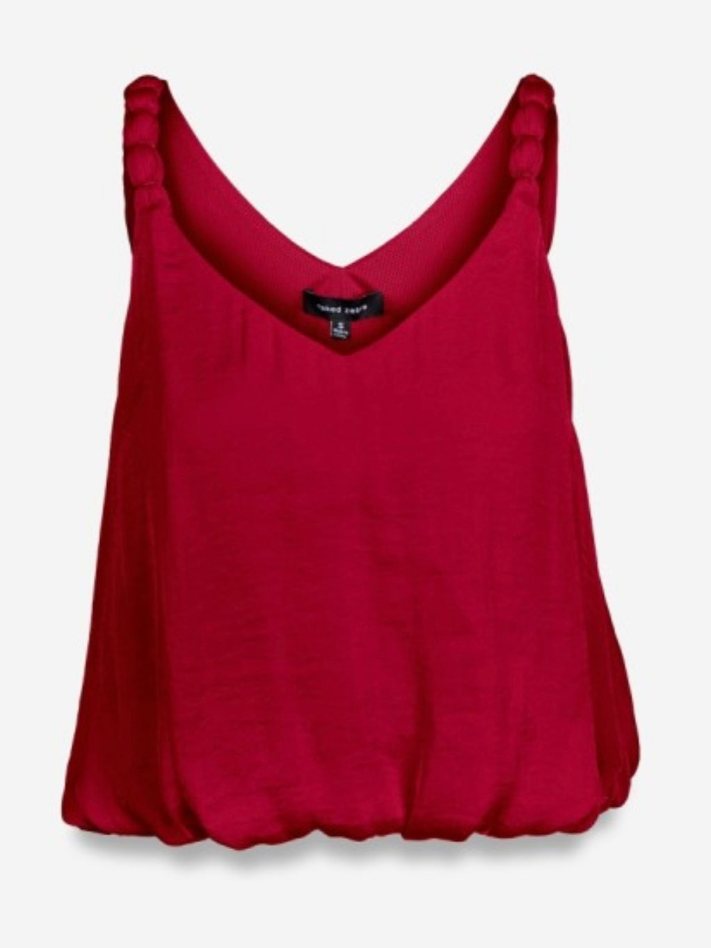 Crimson Red Bubble Hem Tank Top