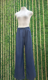 Dark Tencel Denim Wide Leg Pant