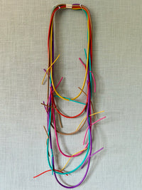 Multi Layer Knot Trims Rubber Necklace