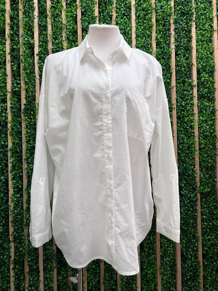 Crisp Oversized Basic Cotton Shirt