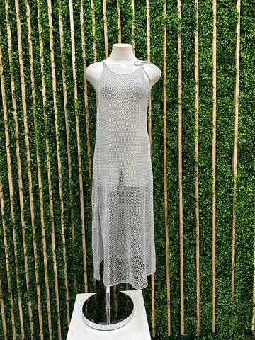 Exquisite White Cutout Lace Maxi Dress