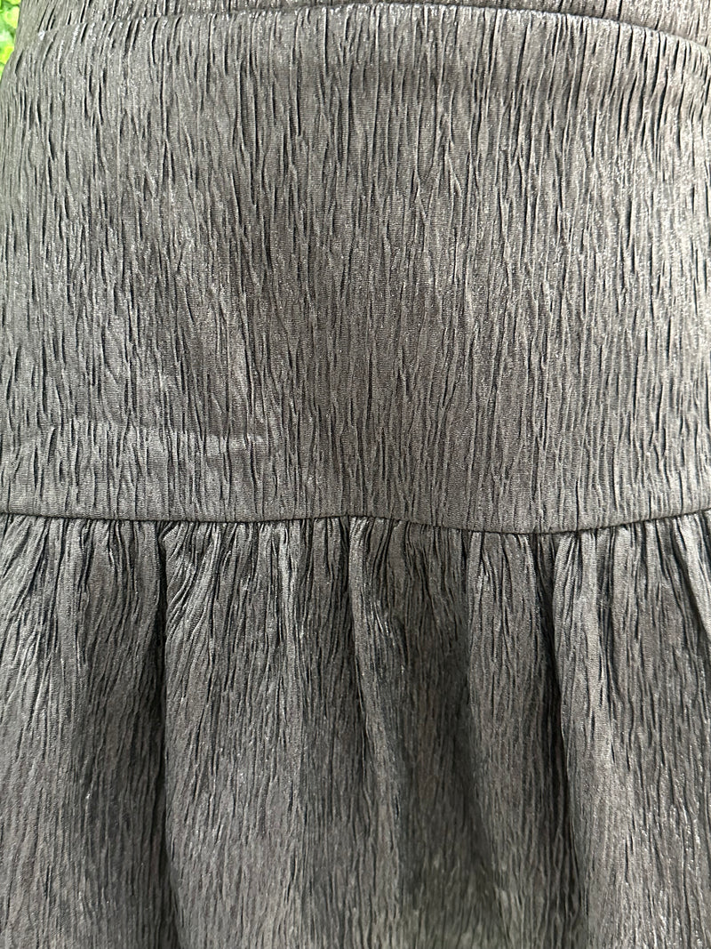 Textured Metallic Finish Fabric Skort