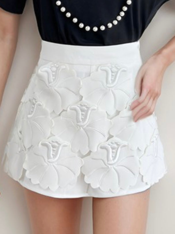 Beautiful White Lace Skort