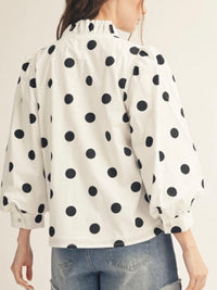 Ruffled Polka Dot Blouse
