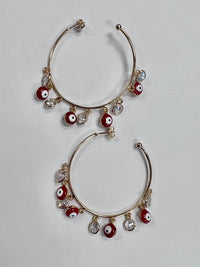 Paola Baella Multi Charm Eye Hoops