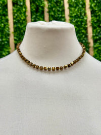 JH Small Crystal Cube Bead Necklace