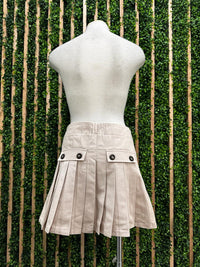 Pleat Back Wrap Skirt