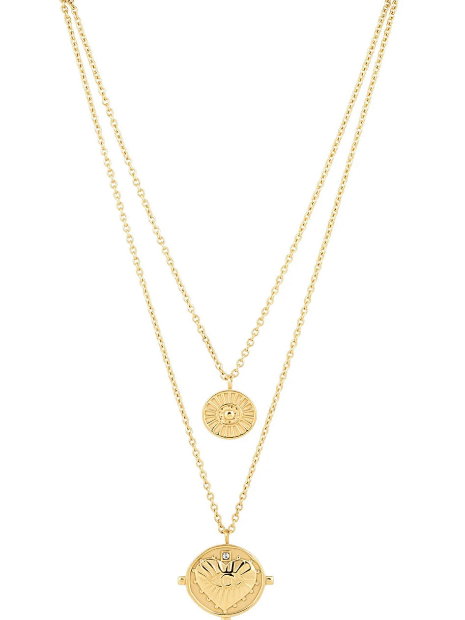 SJ Double Coin Necklace