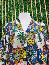 Italy Print Mix Short Dress