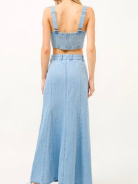 Light Denim Maxi Skirt