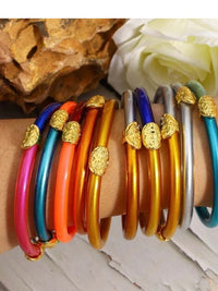 Tricolor Jelly Bangle Set