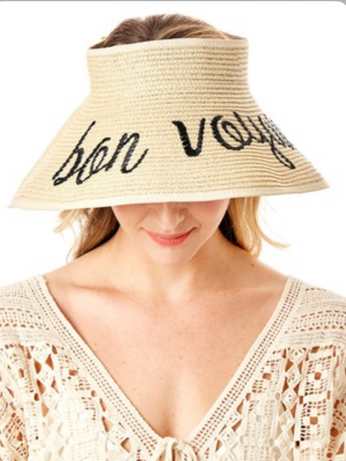Embroidered Message Roll Up Visor