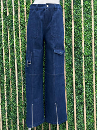 Dark Denim Cargo Jogger