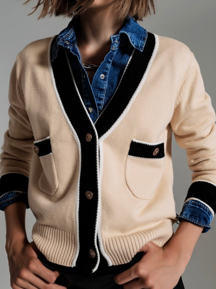 Beige Chanel Cardigan