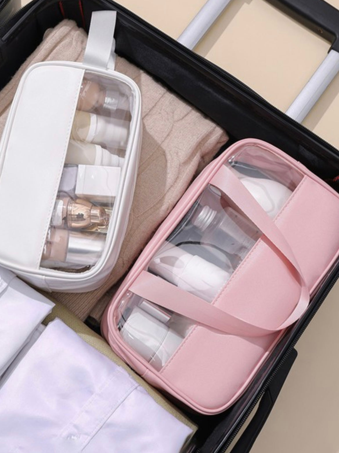 3 Set Clear Washbag Set