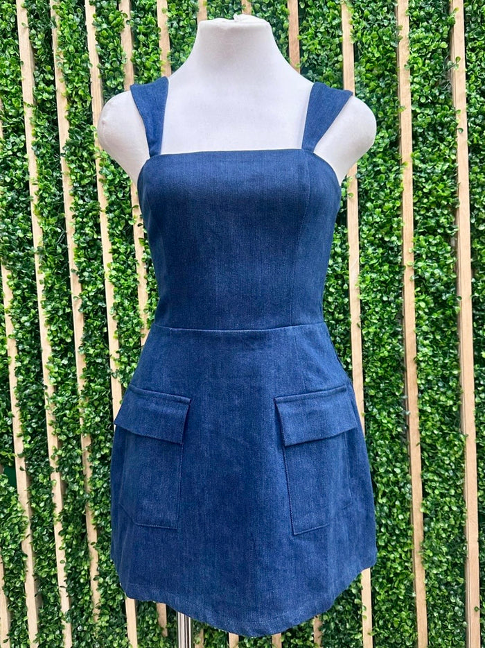 Beautiful Denim Fitted Skort Dress