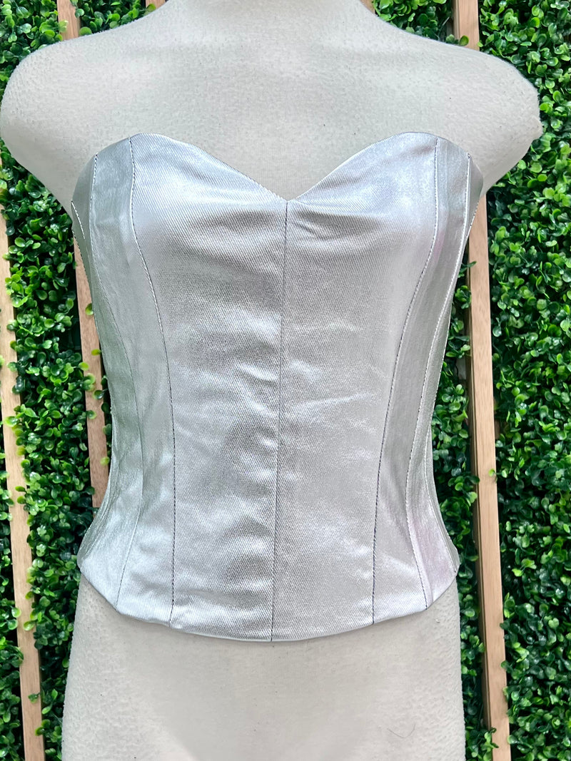 Bustier Metallic Top