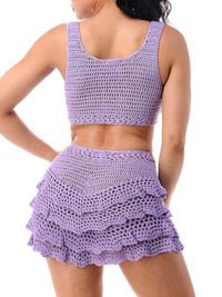 Beautiful Resort Crochet Skort Set