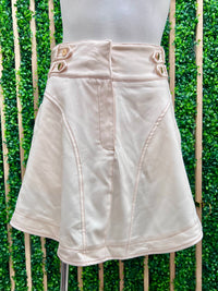 Stretch Denim A Line Short Skirt