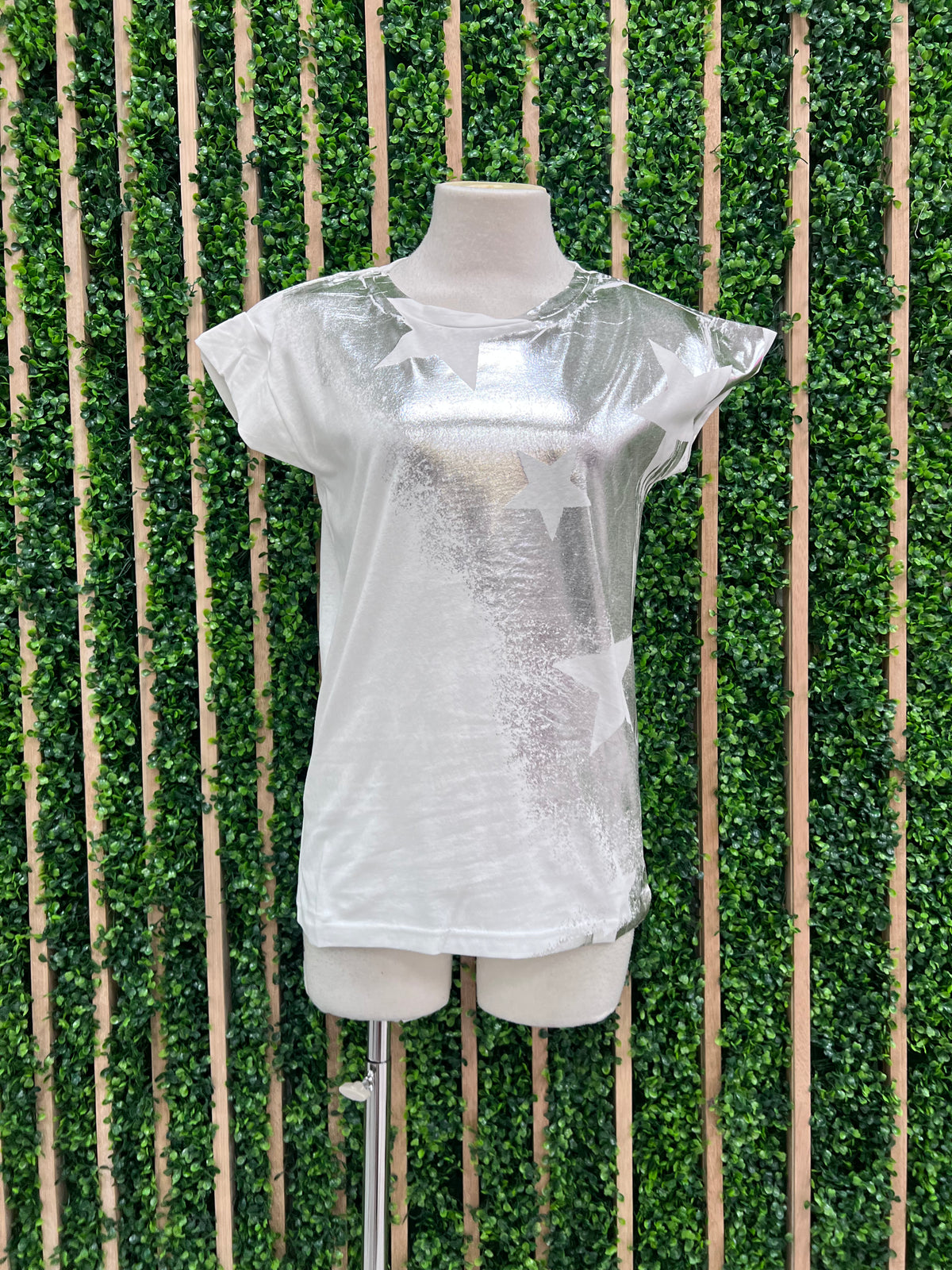 Metallic Multi Star Sleeveless Tee