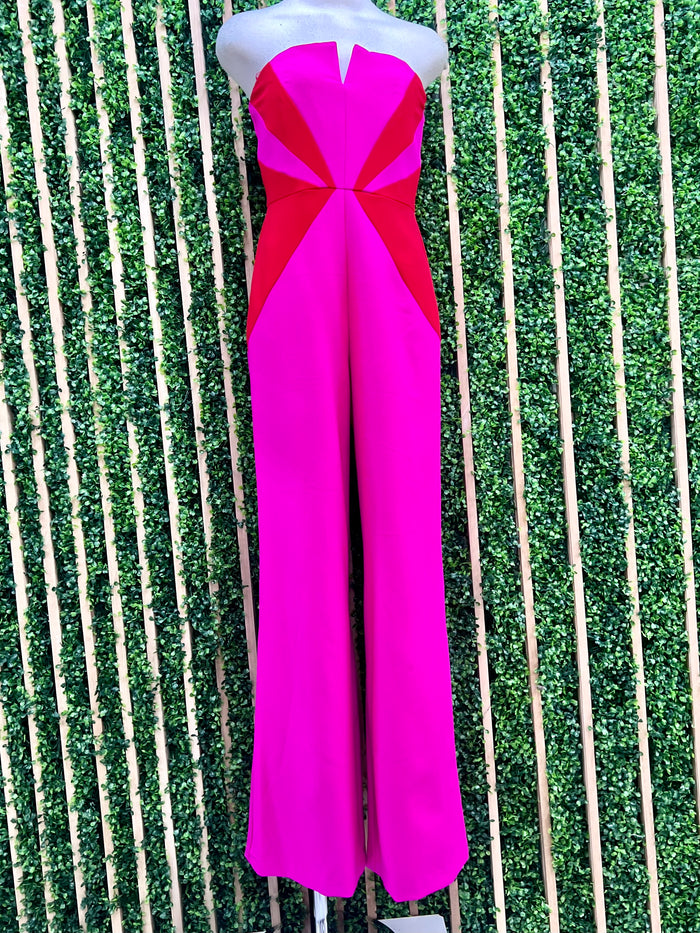 Beautiful Color Block Strapless Jumpsuit