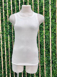 Ribbed Scoop Neck Tank Top