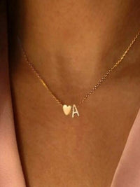 Heart Initial Necklace