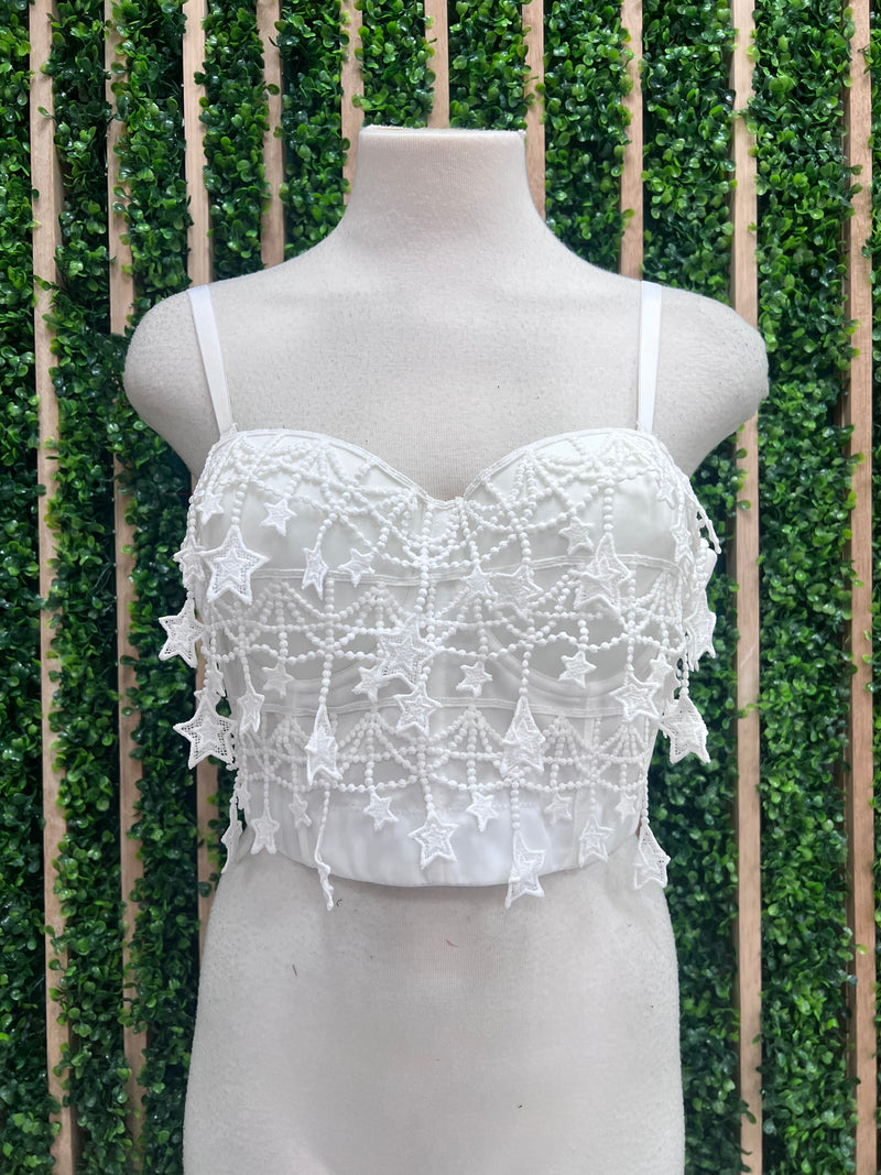 Star Crochet Lace Bustier