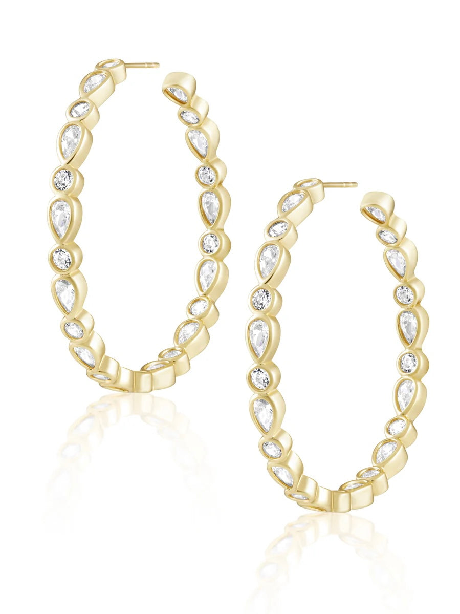 SJ Cassidy Bezeled Hoop