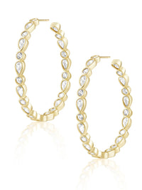 SJ Cassidy Bezeled Hoop