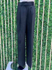 Twill Wide Leg High Waist Pant