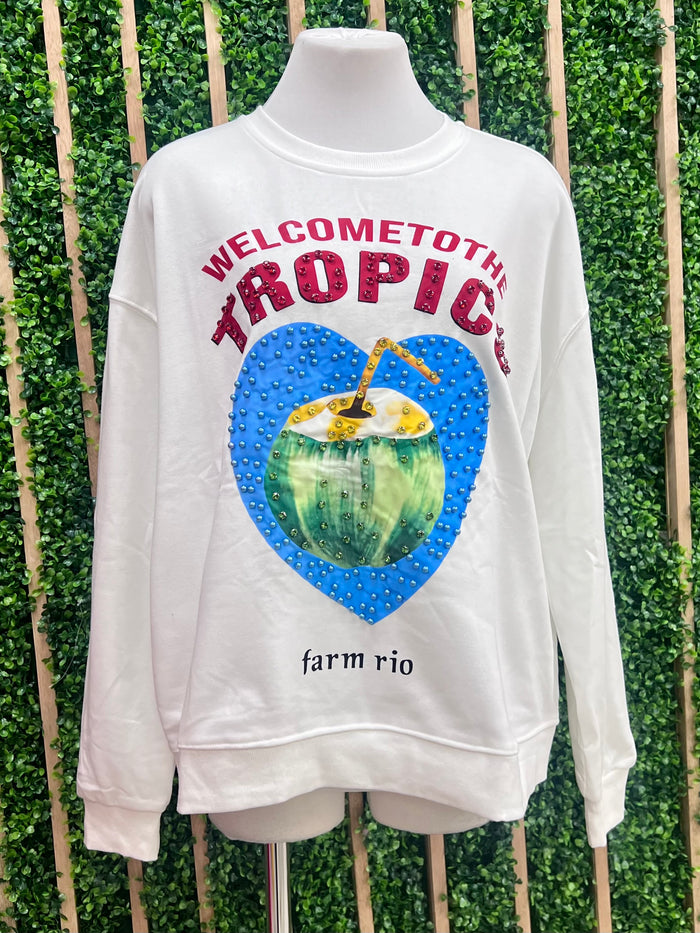 Coconut Tropics Embellished Sweater