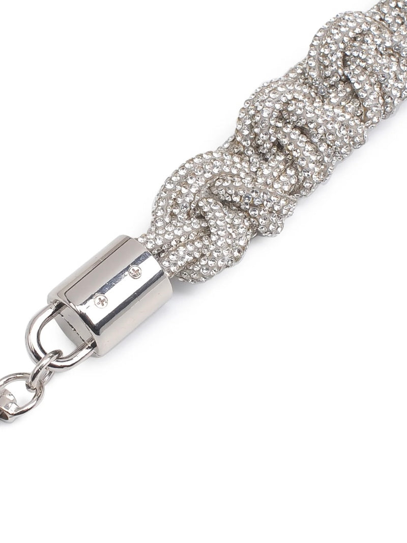 Rhinestone Links Braid Shoulder Strap
