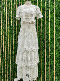 Exquisite White Lace Crop Blouse