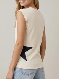 Nautical Side Star V-Neck Top