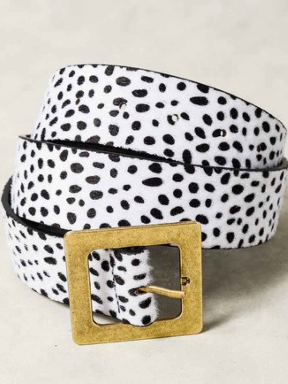 Matte Gold Square Buckle Belt