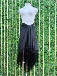Exquisite Large Embroidered Fringe Mantoncillo