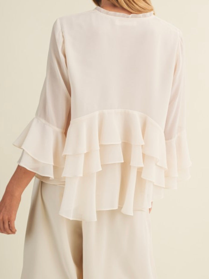 Vanilla Isla Grace Ruffle Blouse