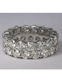 SJ Beautiful Round Cut Double Band Ring