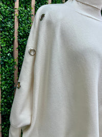 Knit Fringed Poncho Top