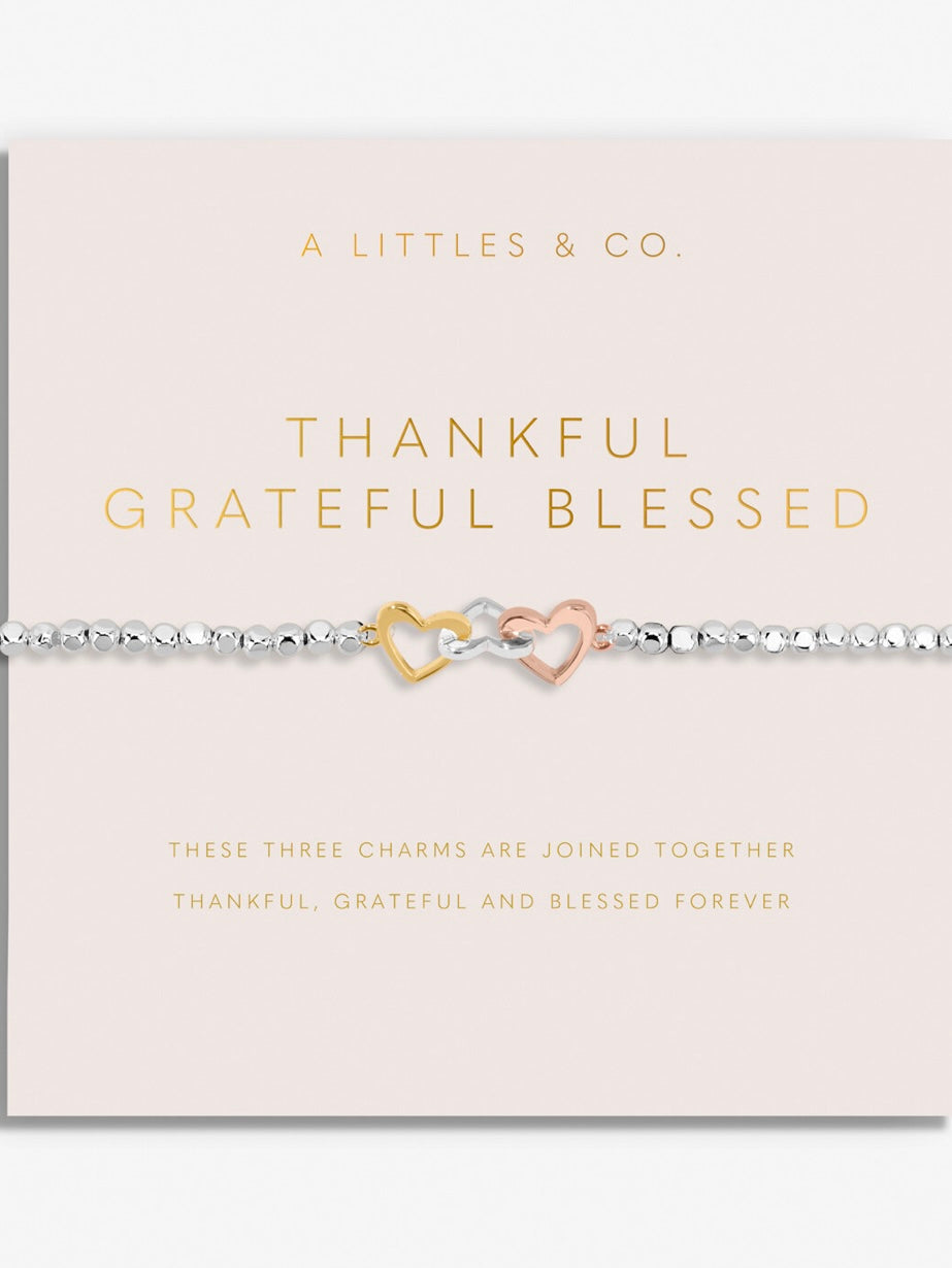 Little Moments Thankful Grateful Blessed Bracelet