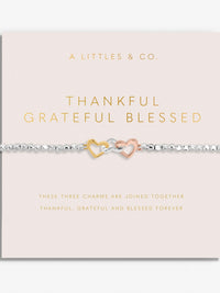 Little Moments Thankful Grateful Blessed Bracelet