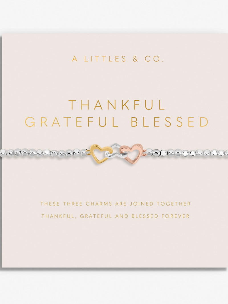 Little Moments Thankful Grateful Blessed Bracelet