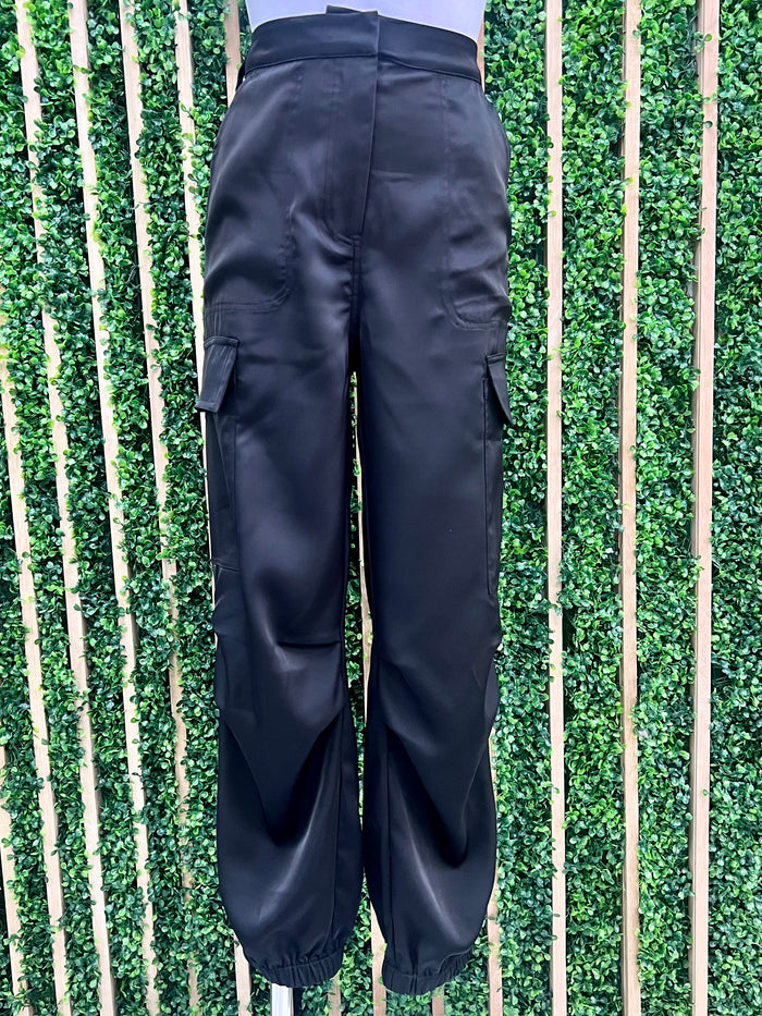 Satin cargo Joggers